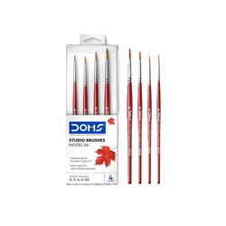DOMS STUDIO BRUSHES MODEL 66 - 4pcs Round Brushes